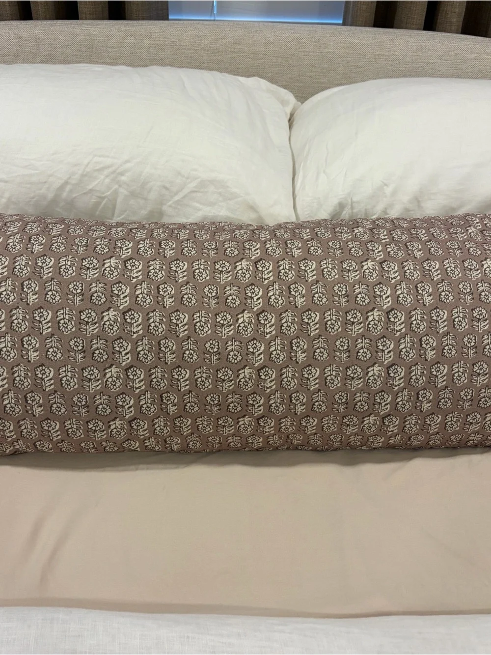 Floral Block Print Patterned Pillow COVER